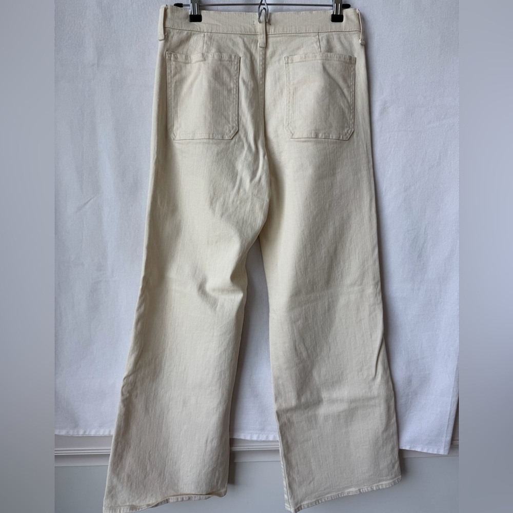 J.Crew Camp Pocket Wide Leg Jeans in Ecru Wash Size 26 - Picture 6 of 8